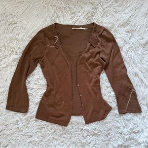 Max Studio Brown Cardigan Sweater